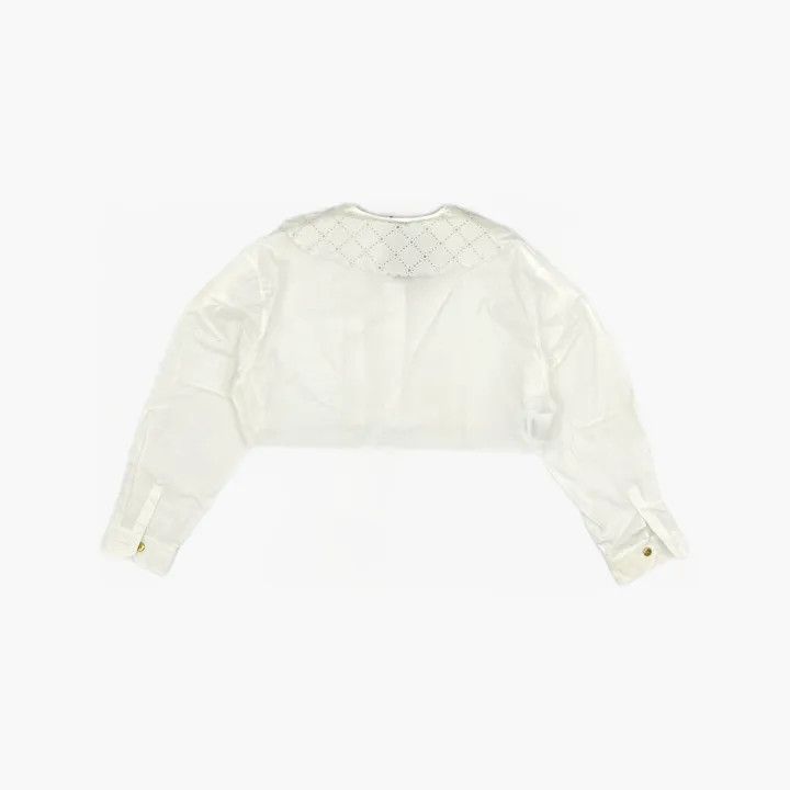 Miu Miu Miu Miu White Long Sleeve Sun Protection Shirt 0079 Size M / US 6-8 / IT 42-44 - 3 Thumbnail