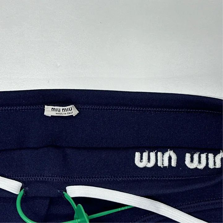 Miu Miu Miu Miu Blue Logo Embroidered Bikini Bottom 0079 Size ONE SIZE - 3 Thumbnail