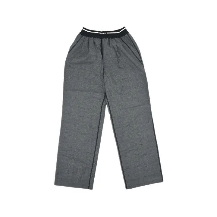 Miu Miu Miu Miu High Waist Straight Leg Pants 0079 Size 38" / US 16 / IT 52 - 2 Thumbnail