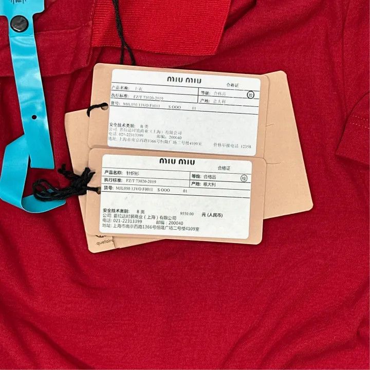 Miu Miu Miu Miu Red Casual Knit Polo Shirt 0079 Size M / US 6-8 / IT 42-44 - 5 Thumbnail