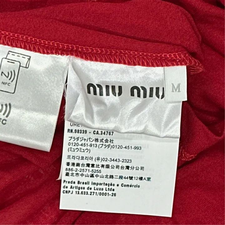 Miu Miu Miu Miu Red Casual Knit Polo Shirt 0079 Size M / US 6-8 / IT 42-44 - 3 Thumbnail