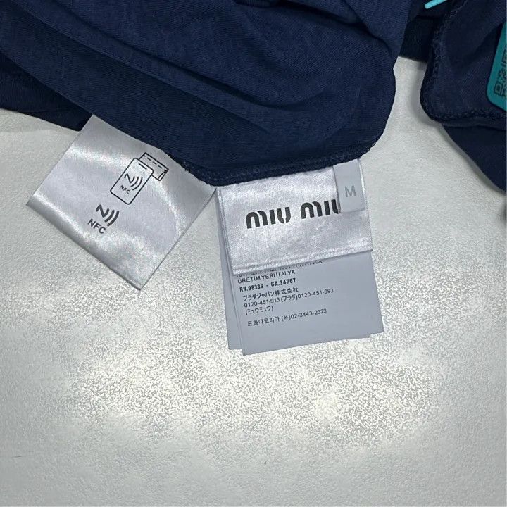 Miu Miu Miu Miu Blue Long Sleeve Slim Dress 0079 Size M / US 6-8 / IT 42-44 - 3 Thumbnail