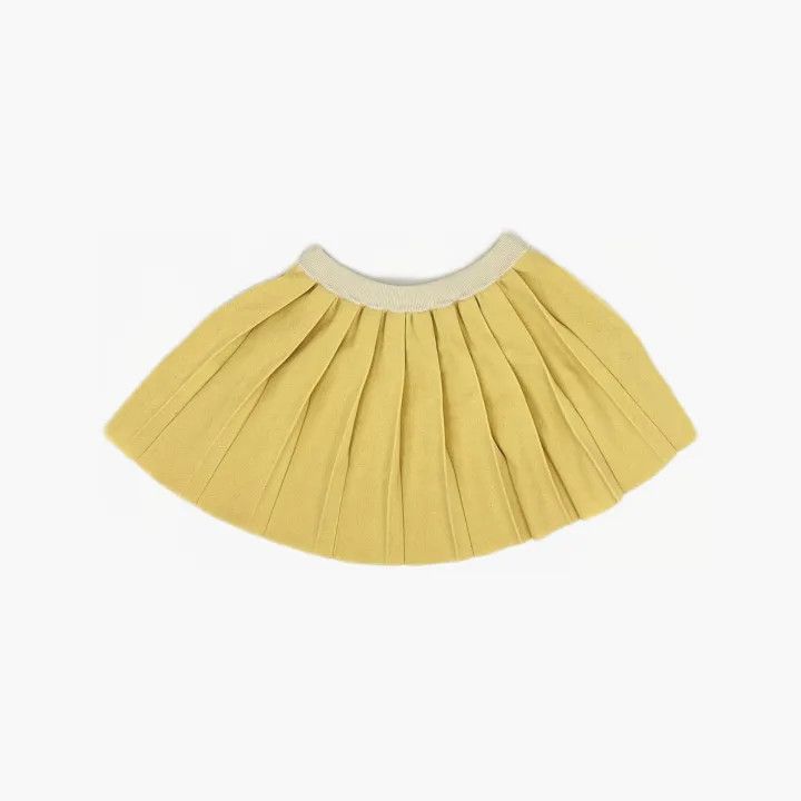 Miu Miu Miu Miu Cream Pleated Logo Mini Skirt 0079 Size 36" / US 14 / IT 50 - 3 Thumbnail
