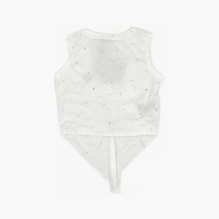 Miu Miu Miu Miu Crystal Logo Sleeveless T-Shirt 0079 Size XS / US 0-2 / IT 36-38 - 3 Thumbnail