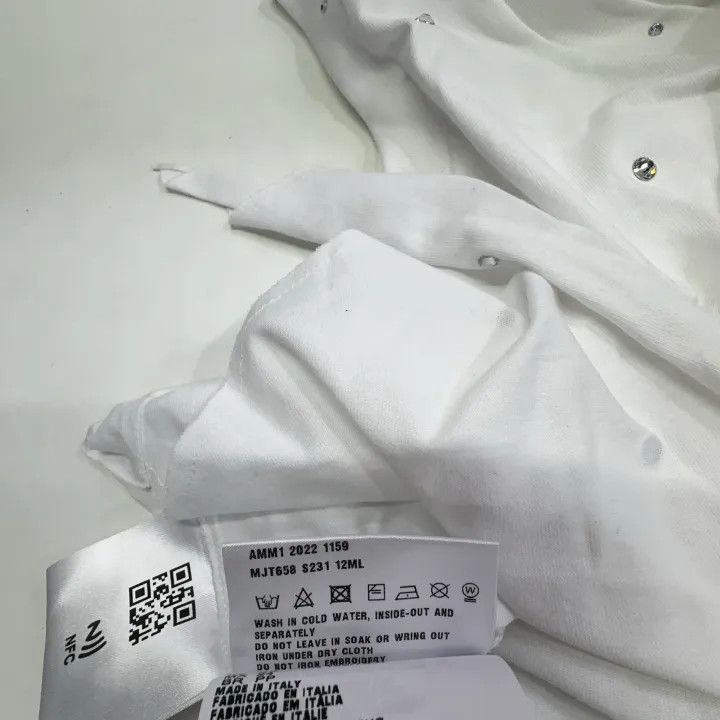 Miu Miu Miu Miu Crystal Logo Sleeveless T-Shirt 0079 Size XS / US 0-2 / IT 36-38 - 7 Thumbnail