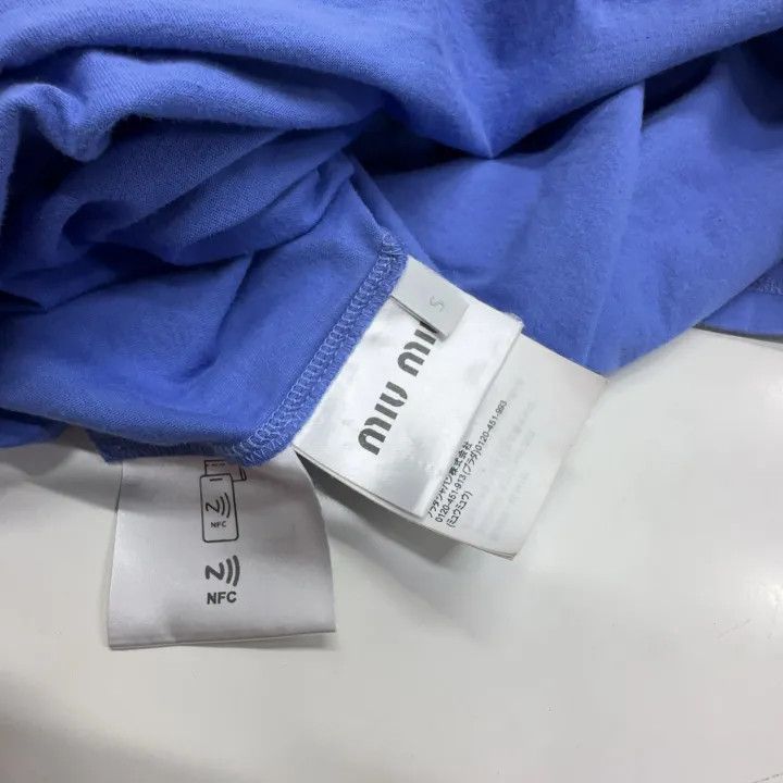 Miu Miu Miu Miu Blue Long Sleeve Sport T-Shirt 0079 Size S / US 4 / IT 40 - 6 Thumbnail