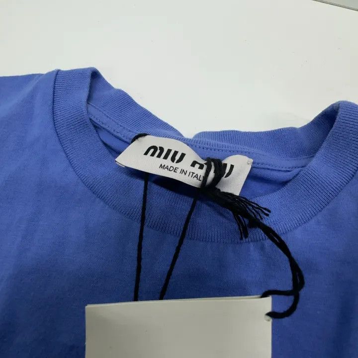 Miu Miu Miu Miu Blue Long Sleeve Sport T-Shirt 0079 Size S / US 4 / IT 40 - 4 Thumbnail