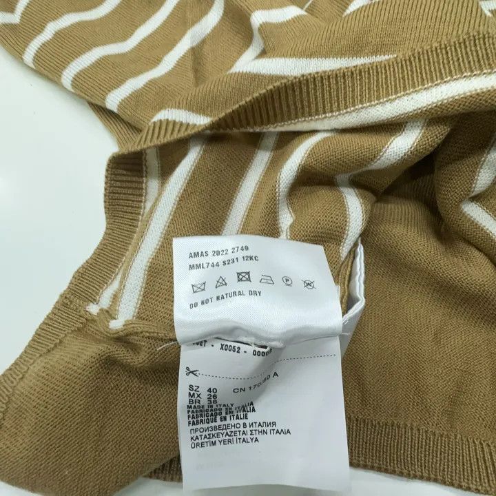Miu Miu Miu Miu Striped Embroidered Knit T-Shirt 0079 Size M / US 6-8 / IT 42-44 - 7 Thumbnail