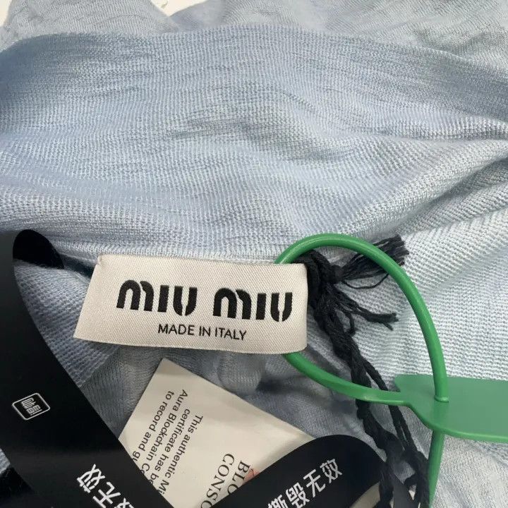Miu Miu Miu Miu Floral Logo Long Sleeve Polo Shirt 0079 Size L / US 10 / IT 46 - 2 Thumbnail