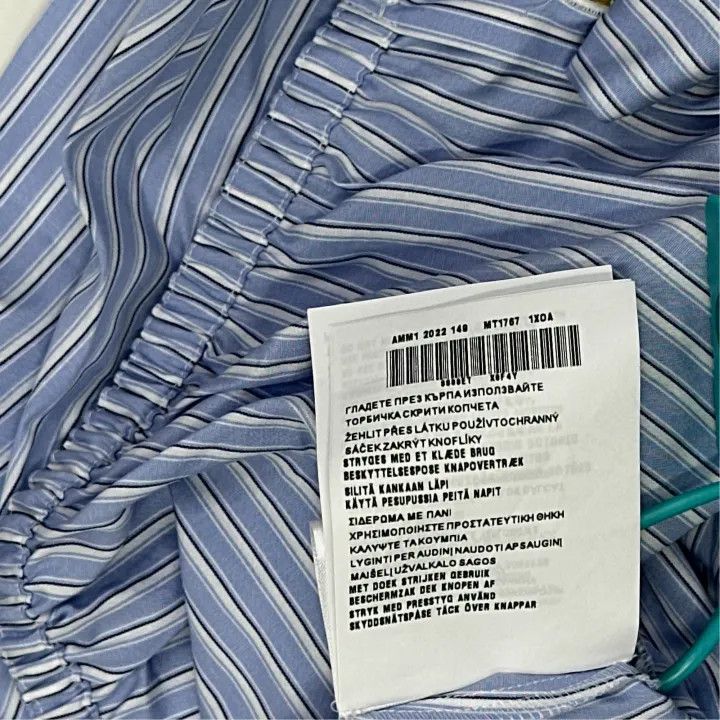 Miu Miu Miu Miu SS22 Striped Short Sleeve T-Shirt 0079 Size L / US 10 / IT 46 - 4 Thumbnail