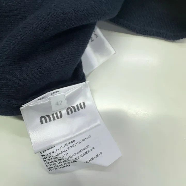 Miu Miu Miu Miu Striped Sailor Collar Cropped Shirt 0079 Size L / US 10 / IT 46 - 5 Thumbnail