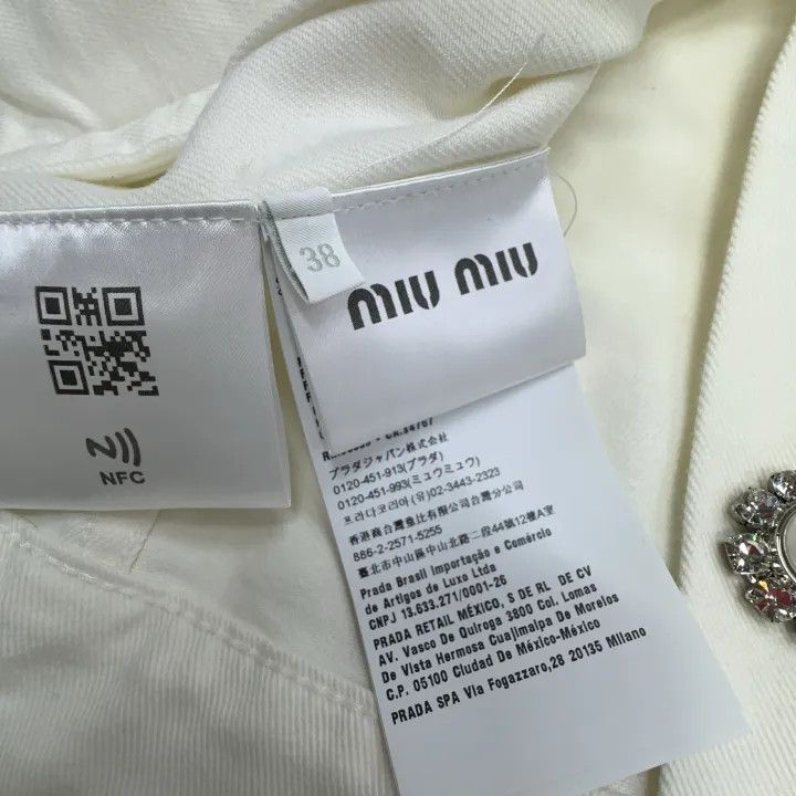 Miu Miu Miu Miu FW21 Oversized Denim Jacket for Women 0079 Size M / US 6-8 / IT 42-44 - 3 Thumbnail