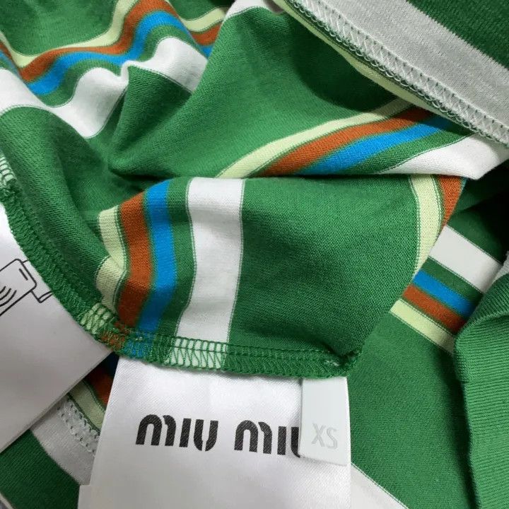 Miu Miu Miu Miu Color-Blocked Logo Short Sleeve T-Shirt 0079 Size XS / US 0-2 / IT 36-38 - 5 Thumbnail