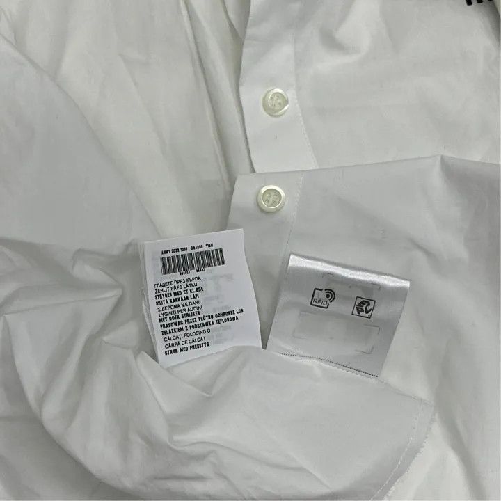 Miu Miu Miu Miu White Logo Print Cropped Long Sleeve Top 0079 Size M / US 6-8 / IT 42-44 - 4 Thumbnail