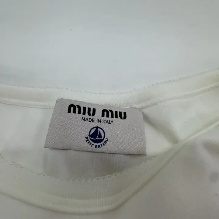 Miu Miu Miu Miu x Petit Bateau Short Sleeve Bodysuit 0079 Size S / US 4 / IT 40 - 4 Thumbnail
