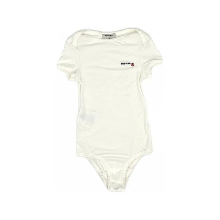 Miu Miu Miu Miu x Petit Bateau Short Sleeve Bodysuit 0079 Size S / US 4 / IT 40 - 2 Thumbnail