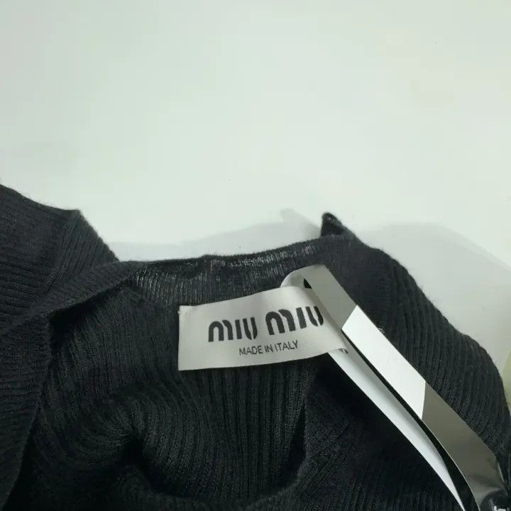 Miu Miu Miu Miu Black Long Sleeve Cashmere Top 0079 Size M / US 6-8 / IT 42-44 - 8 Thumbnail