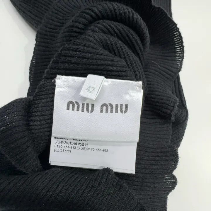 Miu Miu Miu Miu Black Long Sleeve Cashmere Top 0079 Size M / US 6-8 / IT 42-44 - 4 Thumbnail