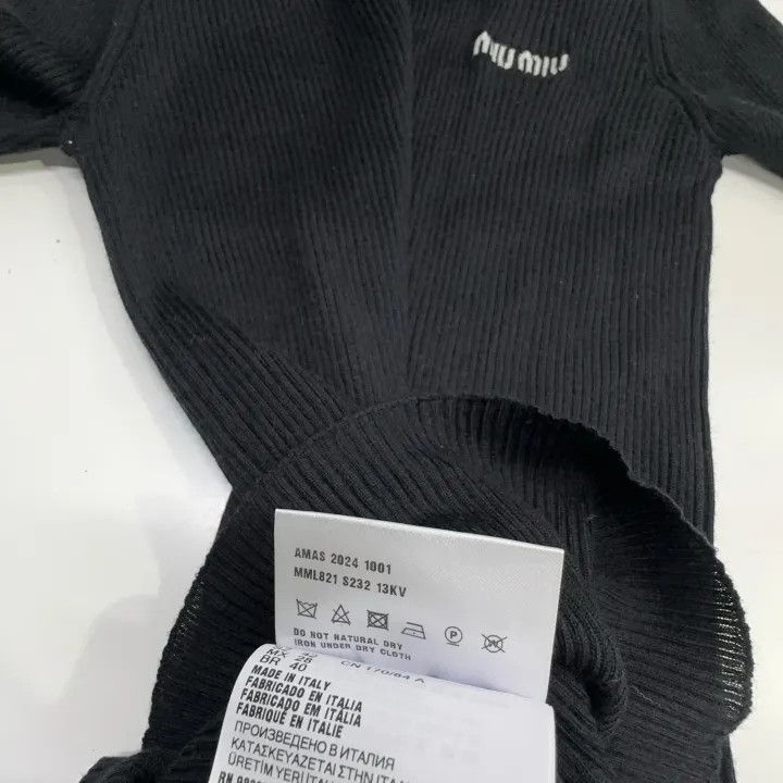 Miu Miu Miu Miu Black Long Sleeve Cashmere Top 0079 Size M / US 6-8 / IT 42-44 - 5 Thumbnail