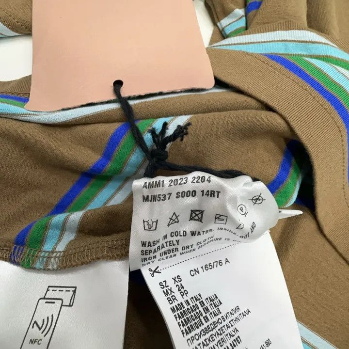 Miu Miu Miu Miu Colorful Striped Logo Short Sleeve T-Shirt 0079 Size XS / US 0-2 / IT 36-38 - 4 Thumbnail