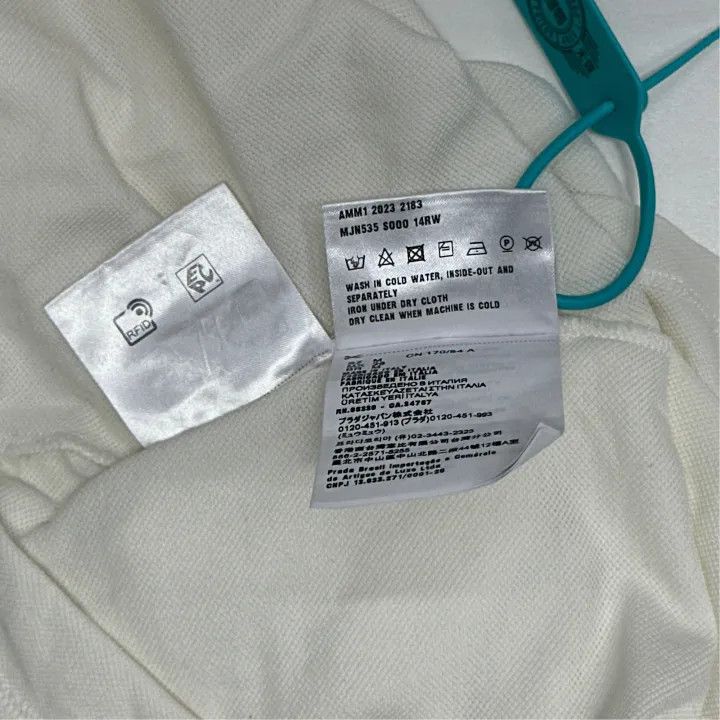 Miu Miu Miu Miu White Logo Embroidered Polo Shirt 0079 Size M / US 6-8 / IT 42-44 - 4 Thumbnail
