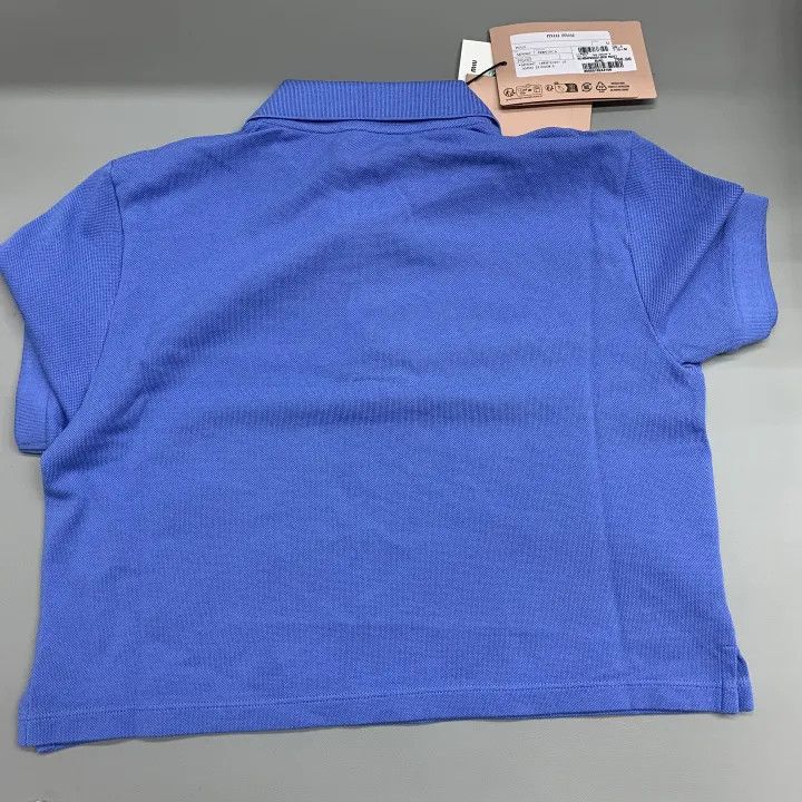Miu Miu Miu Miu Cotton Embroidered Polo Shirt for Women 0079 Size M / US 6-8 / IT 42-44 - 2 Thumbnail