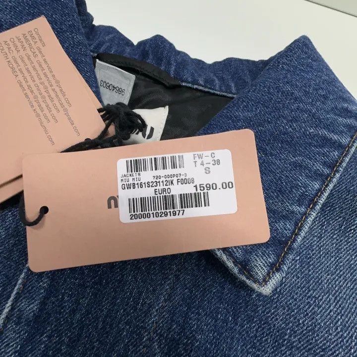 Miu Miu Miu Miu Denim Cropped Jacket with Patches 0079 Size M / US 6-8 / IT 42-44 - 6 Thumbnail