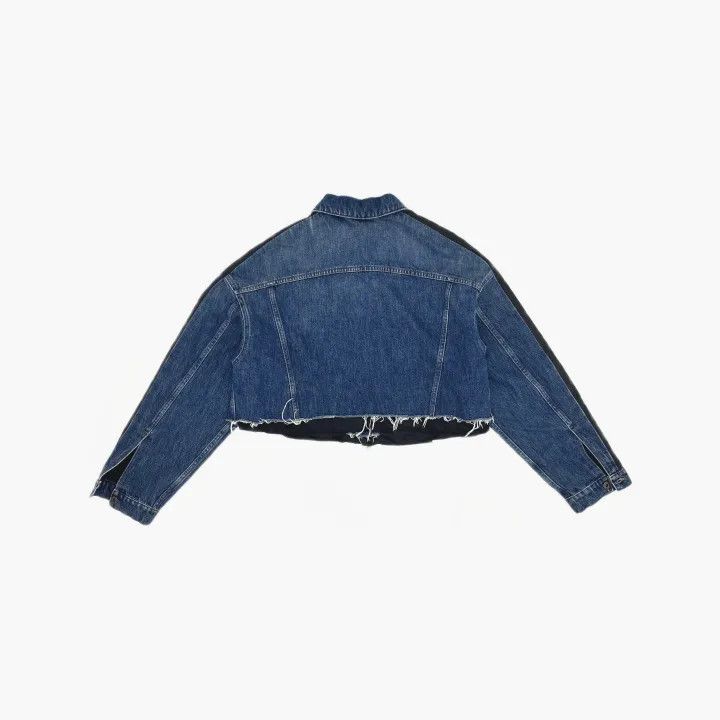 Miu Miu Miu Miu Denim Cropped Jacket with Patches 0079 Size M / US 6-8 / IT 42-44 - 3 Thumbnail