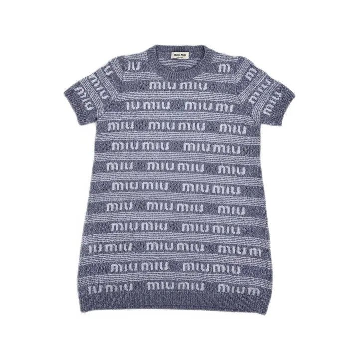 Miu Miu Miu Miu Colorful Logo Printed Casual Dress 0079 Size M / US 6-8 / IT 42-44 - 2 Thumbnail