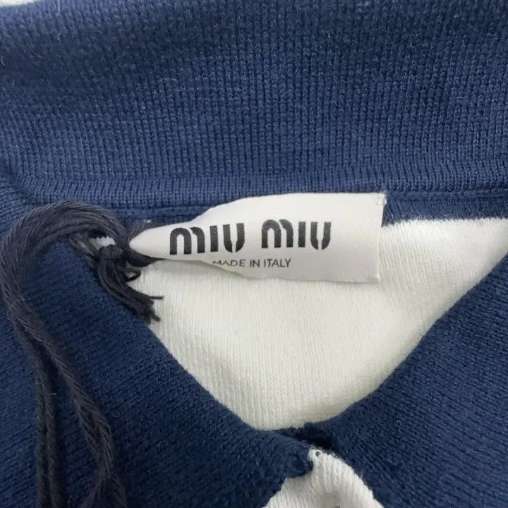 Miu Miu Miu Miu Striped Button Polo Shirt for Women 0079 Size M / US 6-8 / IT 42-44 - 4 Thumbnail