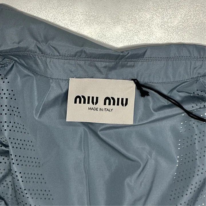 Miu Miu Miu Miu Logo Zip Short Sleeve Dress 0079 Size L / US 10 / IT 46 - 2 Thumbnail