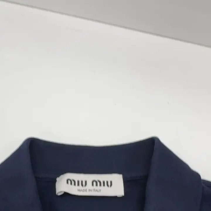 Miu Miu Miu Miu Blue Embroidered Polo Shirt for Women 0079 Size S / US 4 / IT 40 - 10 Thumbnail