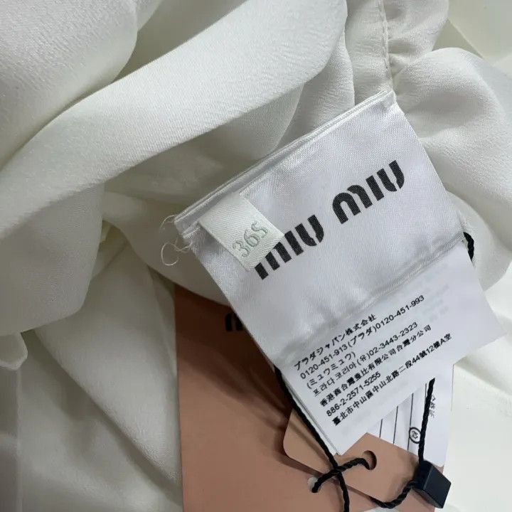 Miu Miu Miu Miu White Short Sleeve Dress 0079 Size S / US 4 / IT 40 - 8 Thumbnail