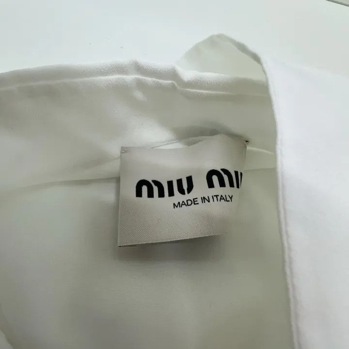 Miu Miu Miu Miu White Short Sleeve Dress 0079 Size S / US 4 / IT 40 - 4 Thumbnail