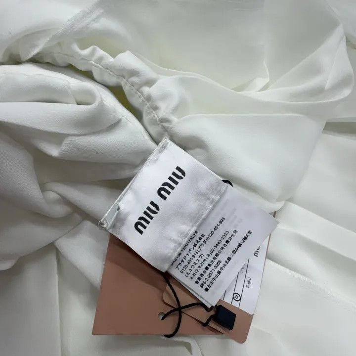 Miu Miu Miu Miu White Short Sleeve Dress 0079 Size S / US 4 / IT 40 - 6 Thumbnail