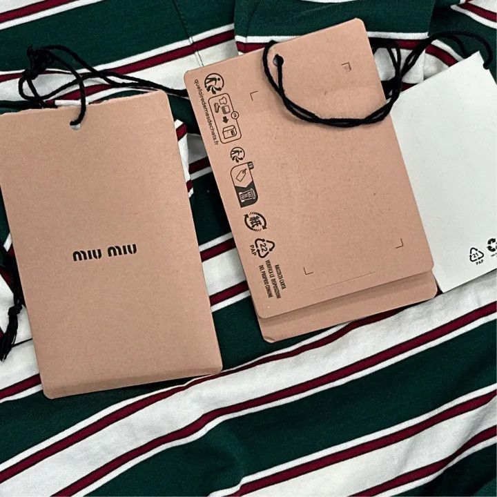 Miu Miu Miu Miu Striped Short Sleeve T-Shirt 0079 Size L / US 10 / IT 46 - 5 Thumbnail