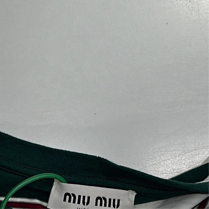 Miu Miu Miu Miu Striped Short Sleeve T-Shirt 0079 Size L / US 10 / IT 46 - 6 Thumbnail