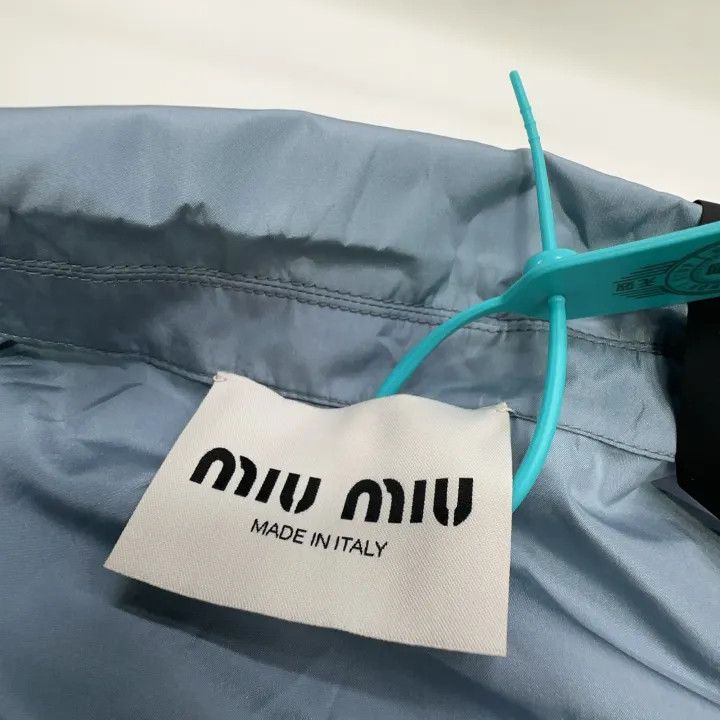 Miu Miu Miu Miu Logo Print Short Sleeve Dress 0079 Size L / US 10 / IT 46 - 2 Thumbnail