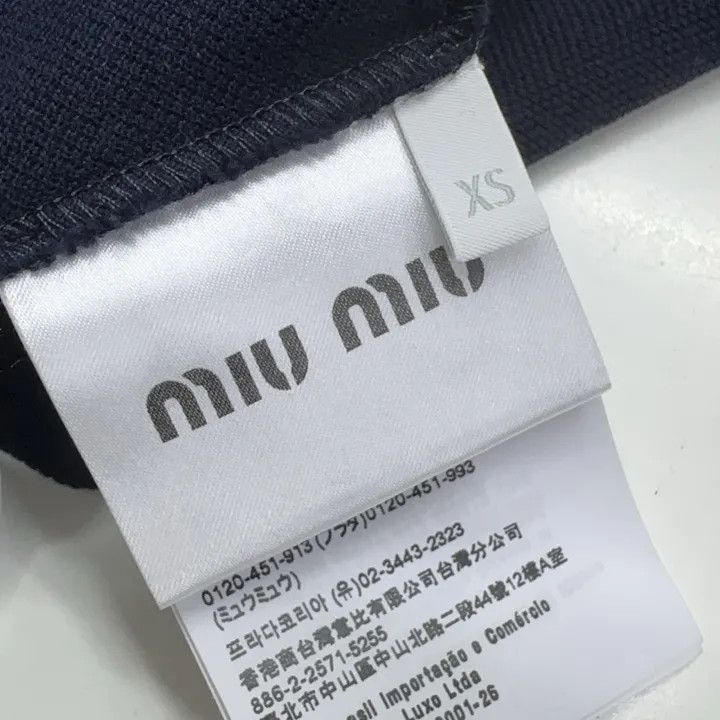 Miu Miu Miu Miu Blue Embroidered Short Sleeve Polo Shirt 0079 Size XS / US 0-2 / IT 36-38 - 5 Thumbnail