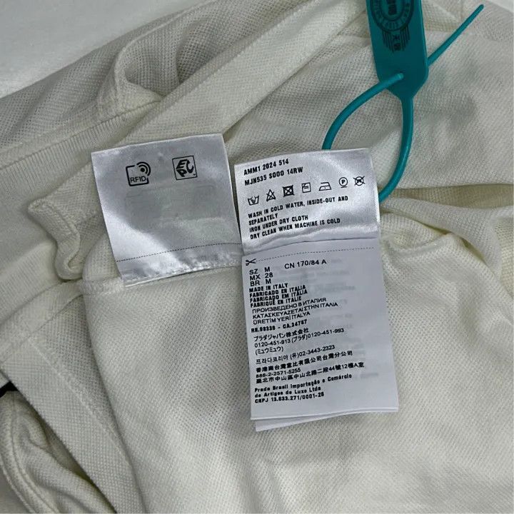 Miu Miu Miu Miu White Logo Embroidered Polo Shirt 0079 Size M / US 6-8 / IT 42-44 - 4 Thumbnail