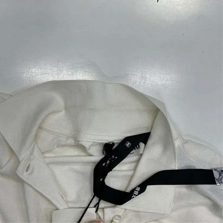 Miu Miu Miu Miu White Logo Embroidered Polo Shirt 0079 Size M / US 6-8 / IT 42-44 - 5 Thumbnail