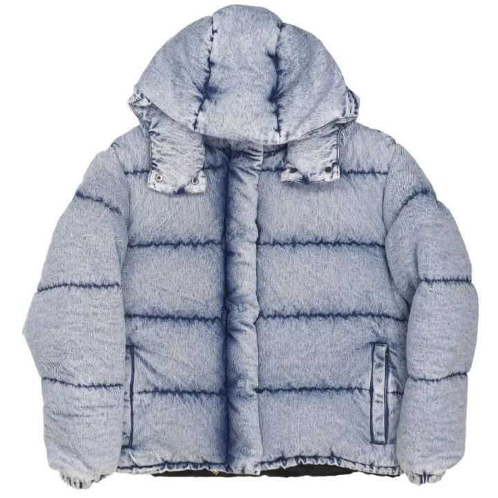 Miu Miu Miu Miu Logo Quilted Denim Hooded Jacket 0079 Size M / US 6-8 / IT 42-44 - 2 Thumbnail