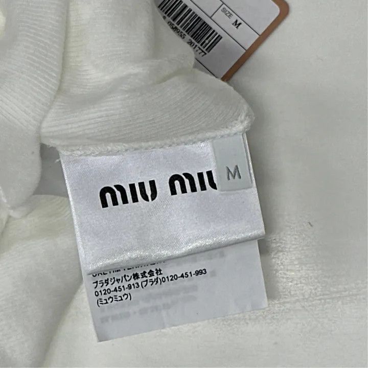 Miu Miu Miu Miu White Long Sleeve Knit Dress 0079 Size M / US 6-8 / IT 42-44 - 2 Thumbnail