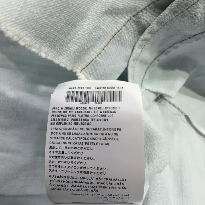 Miu Miu Miu Miu Cropped Denim Jacket with Logo Print 0079 Size M / US 6-8 / IT 42-44 - 6 Thumbnail