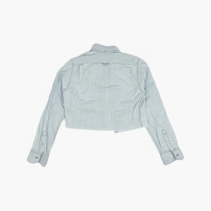 Miu Miu Miu Miu Cropped Denim Jacket with Logo Print 0079 Size M / US 6-8 / IT 42-44 - 3 Thumbnail