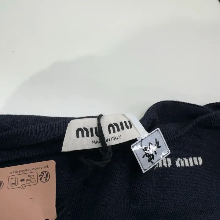 Miu Miu Miu Miu Navy Blue Long Sleeve Sweater 0079 Size M / US 6-8 / IT 42-44 - 6 Thumbnail