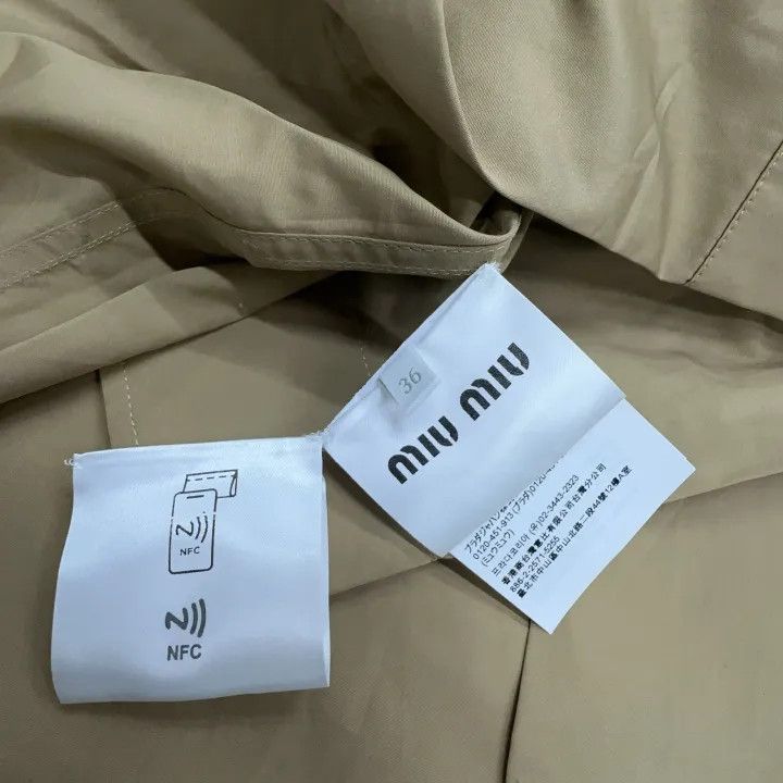 Miu Miu Miu Miu Beige Long Sleeve Shirt for Women 0079 Size S / US 4 / IT 40 - 2 Thumbnail