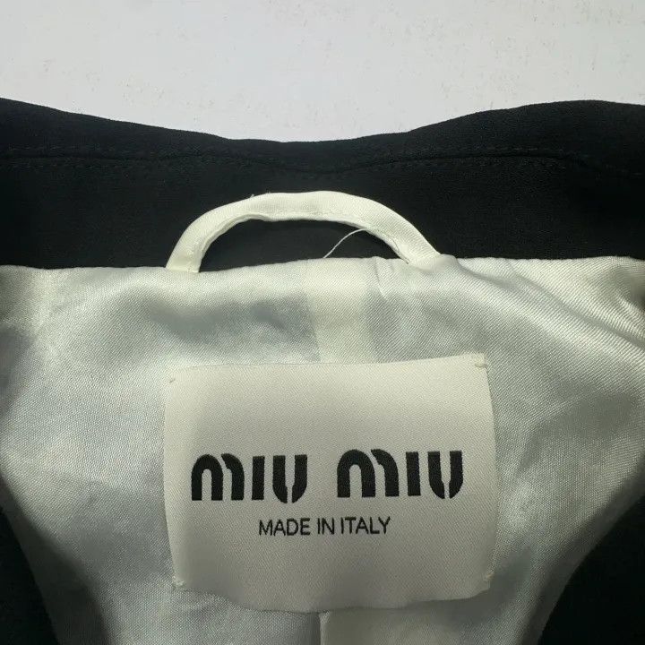 Miu Miu Miu Miu Crystal-Embellished Cropped Jacket 0079 Size M / US 6-8 / IT 42-44 - 6 Thumbnail