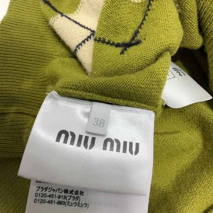 Miu Miu Miu Miu Argyle Pattern Crew Neck Cashmere Sweater 0079 Size M / US 6-8 / IT 42-44 - 6 Thumbnail