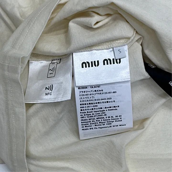 Miu Miu Miu Miu Plain Short Sleeve Tee for Women 0079 Size S / US 4 / IT 40 - 3 Thumbnail
